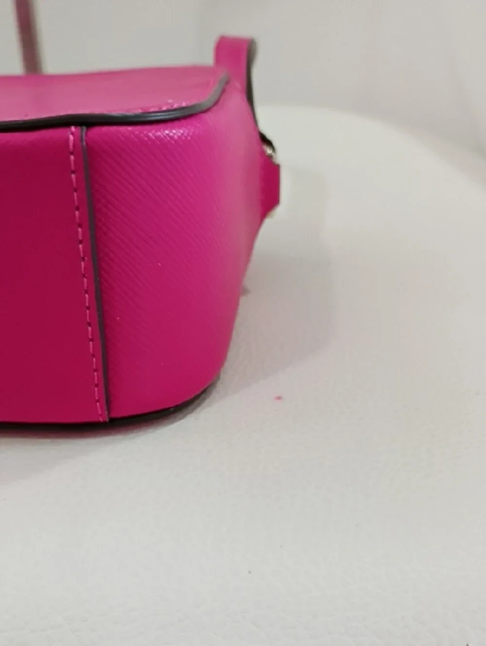 Kate Spade Staci Mini Saffiano Leather Hot Pink Crossbody Camera Bag